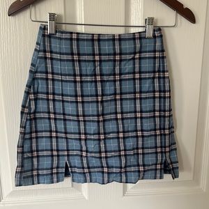 Brandy Melville John Galt Plaid skirt with zipper.